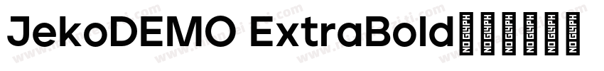 JekoDEMO ExtraBold字体转换